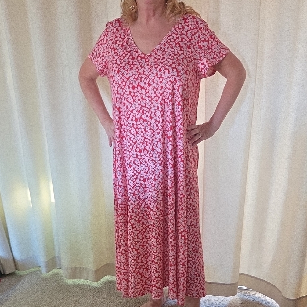 Floral Pink Maxi Dress